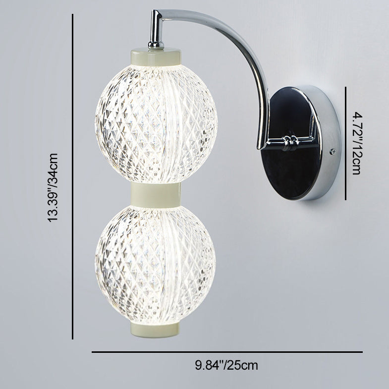 Lampe murale contemporaine nordique avec orbes rondes en acrylique et fer 1/2 - pour chambre à coucher 