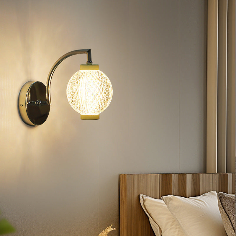 Lampe murale contemporaine nordique avec orbes rondes en acrylique et fer 1/2 - pour chambre à coucher 