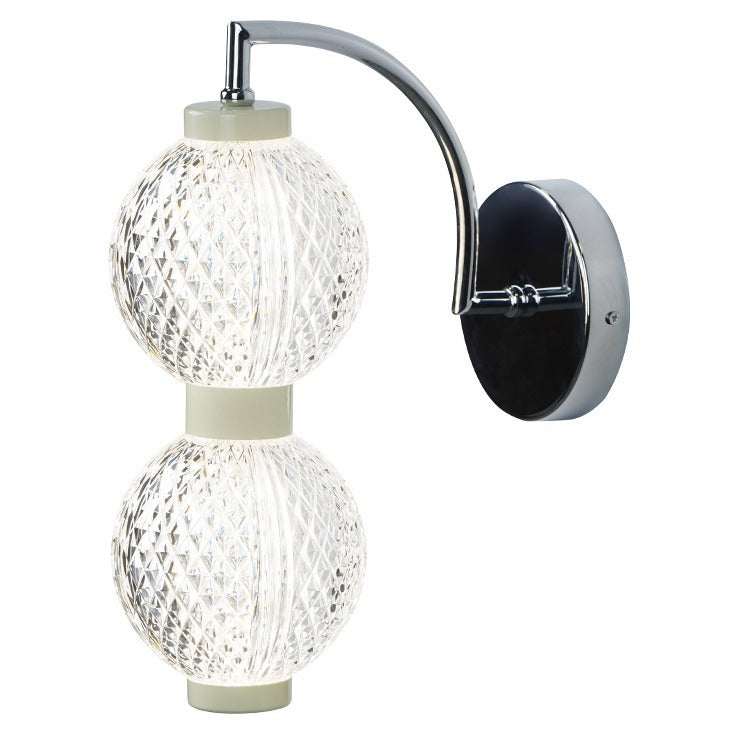 Lampe murale contemporaine nordique avec orbes rondes en acrylique et fer 1/2 - pour chambre à coucher 