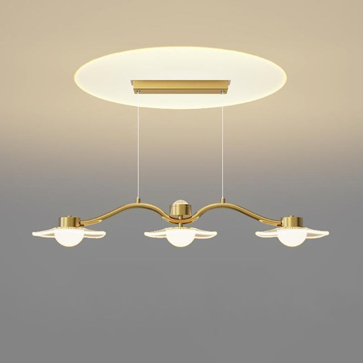 Lustre LED en fer acrylique matériel ciel étoilé de luxe moderne pour salle à manger 