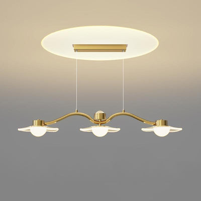 Lustre LED en fer acrylique matériel ciel étoilé de luxe moderne pour salle à manger 