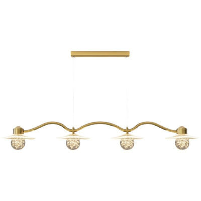 Lustre LED en fer acrylique matériel ciel étoilé de luxe moderne pour salle à manger 