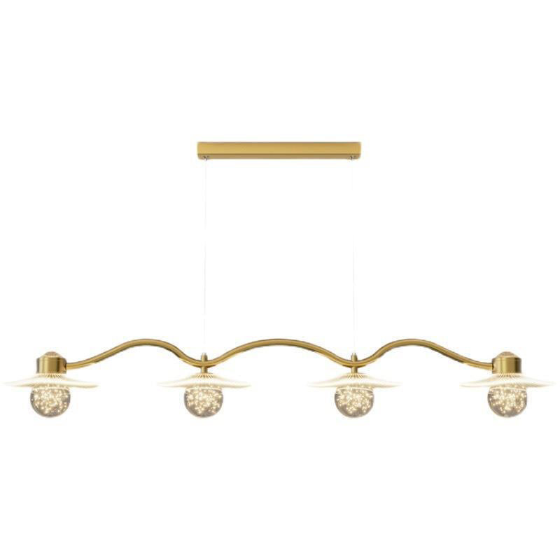 Lustre LED en fer acrylique matériel ciel étoilé de luxe moderne pour salle à manger 