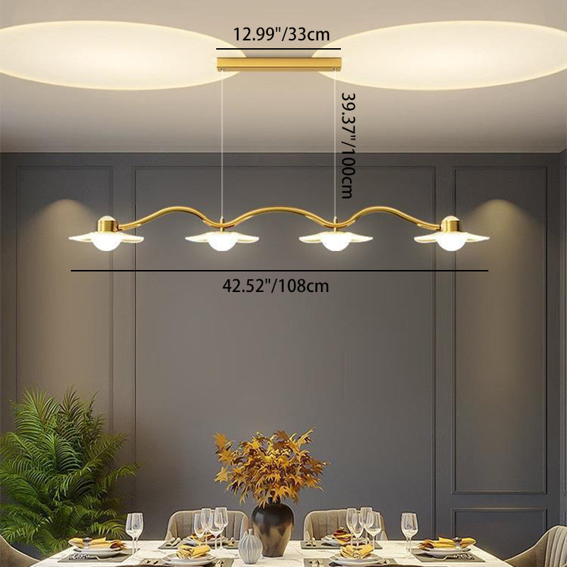Lustre LED en fer acrylique matériel ciel étoilé de luxe moderne pour salle à manger 