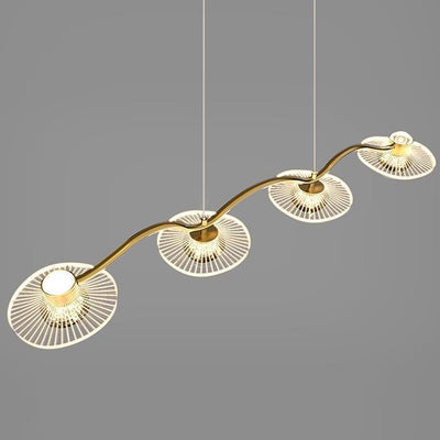 Lustre LED en fer acrylique matériel ciel étoilé de luxe moderne pour salle à manger 