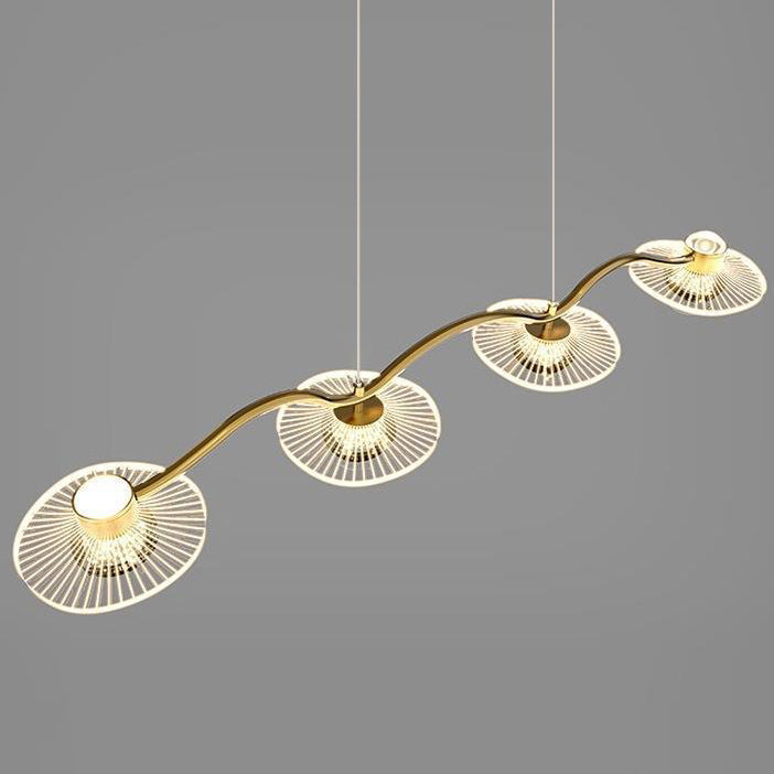 Lustre LED en fer acrylique matériel ciel étoilé de luxe moderne pour salle à manger 