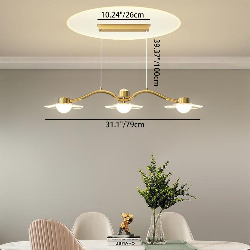 Lustre LED en fer acrylique matériel ciel étoilé de luxe moderne pour salle à manger 