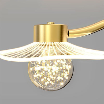 Lustre LED en fer acrylique matériel ciel étoilé de luxe moderne pour salle à manger 