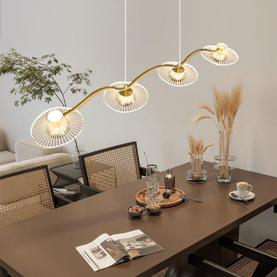 Lustre LED en fer acrylique matériel ciel étoilé de luxe moderne pour salle à manger 