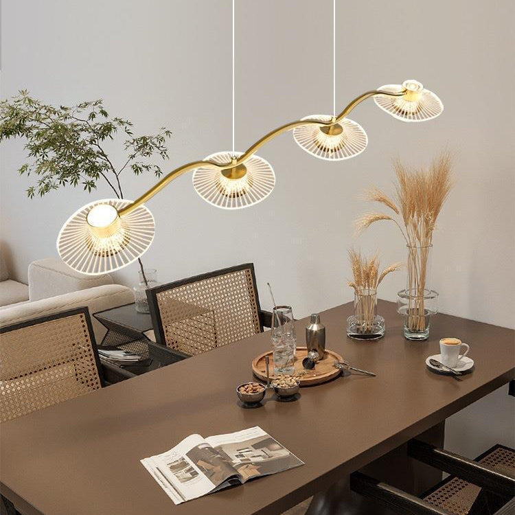 Lustre LED en fer acrylique matériel ciel étoilé de luxe moderne pour salle à manger 