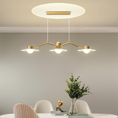 Lustre LED en fer acrylique matériel ciel étoilé de luxe moderne pour salle à manger 