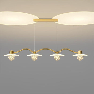 Lustre LED en fer acrylique matériel ciel étoilé de luxe moderne pour salle à manger 
