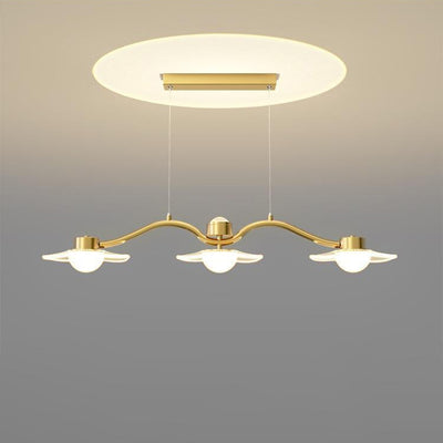Lustre LED en fer acrylique matériel ciel étoilé de luxe moderne pour salle à manger 