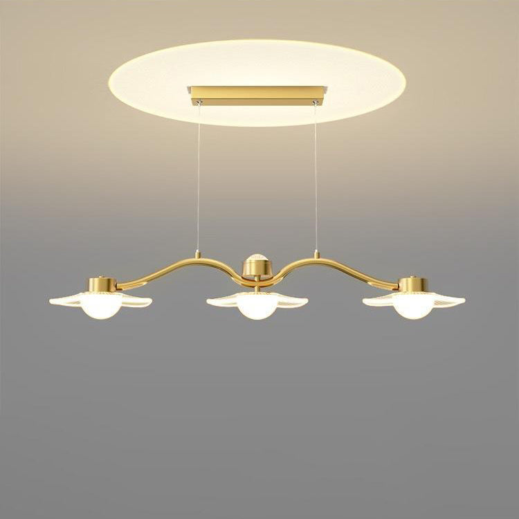 Lustre LED en fer acrylique matériel ciel étoilé de luxe moderne pour salle à manger 