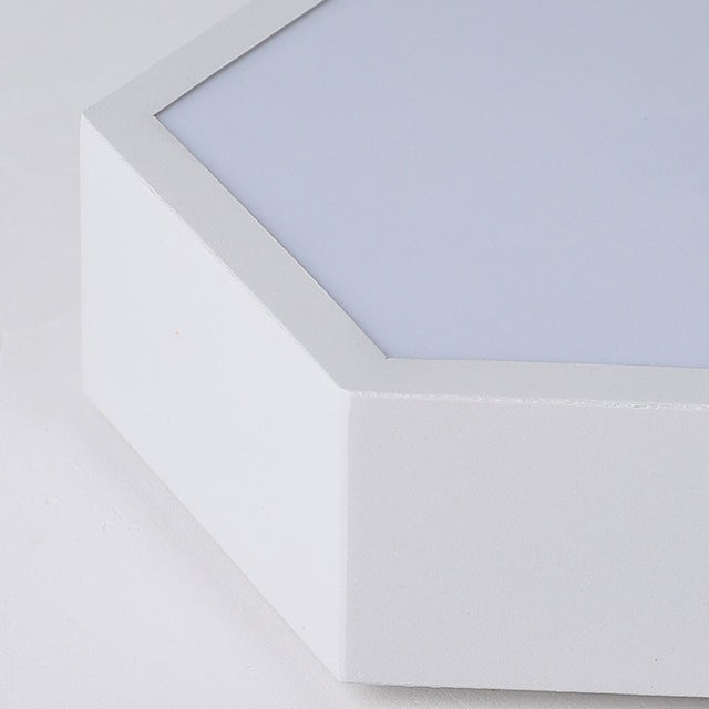 Lumière de plafond encastrée LED en hexagone minimaliste moderne en silicone acrylique aluminium fer pour salon 