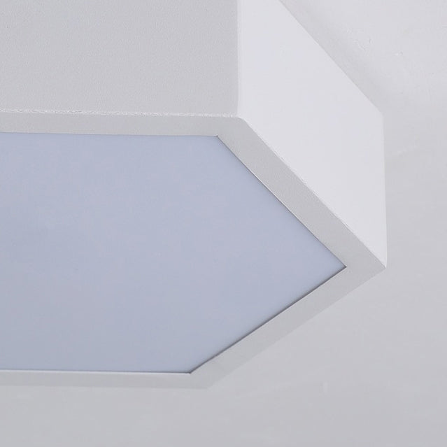 Lumière de plafond encastrée LED en hexagone minimaliste moderne en silicone acrylique aluminium fer pour salon 