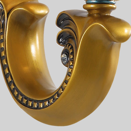 Lámpara de Aplique de Pared de Resina de Hierro con Vidrio de Gloria de la Mañana Europea Tradicional 1/2 - Luz para Pasillos 
