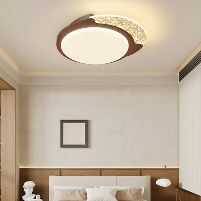Contemporary Retro Round Square Rectangle Iron Roto-molding LED Flush Mount Ceiling Light For Bedroom