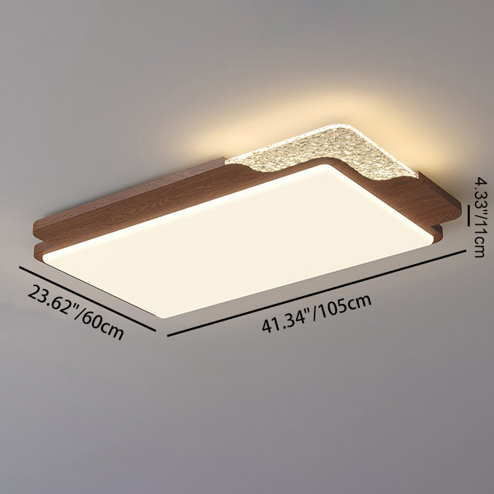 Contemporary Retro Round Square Rectangle Iron Roto-molding LED Flush Mount Ceiling Light For Bedroom