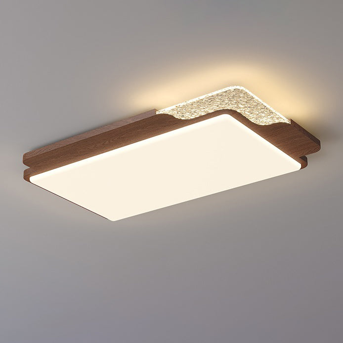 Contemporary Retro Round Square Rectangle Iron Roto-molding LED Flush Mount Ceiling Light For Bedroom