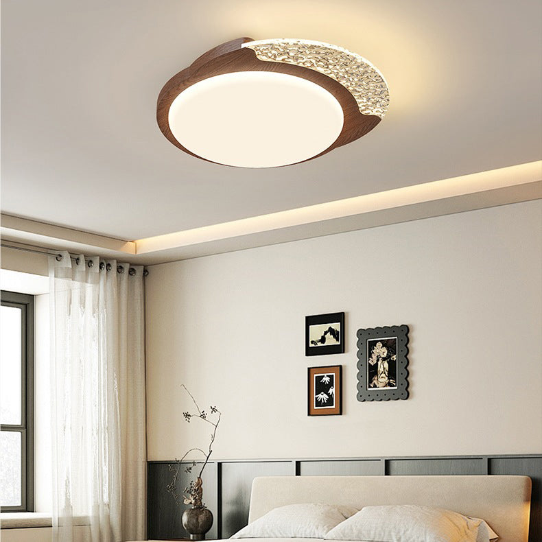 Contemporary Retro Round Square Rectangle Iron Roto-molding LED Flush Mount Ceiling Light For Bedroom