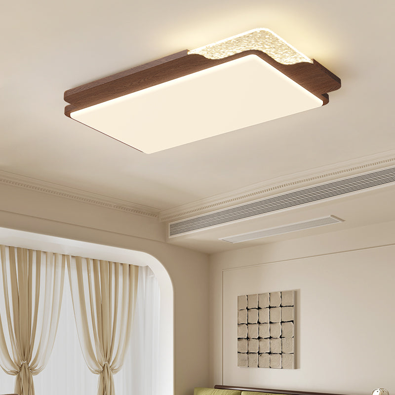 Contemporary Retro Round Square Rectangle Iron Roto-molding LED Flush Mount Ceiling Light For Bedroom