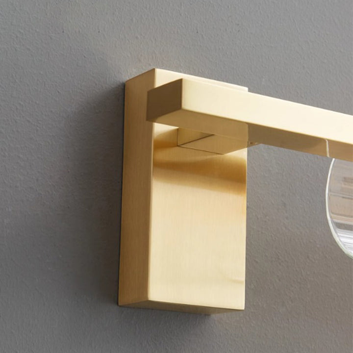 Modern Minimalist Cylinder Copper Glass LED Wall Sconce Lamp For Bedroom &amp; Living Room