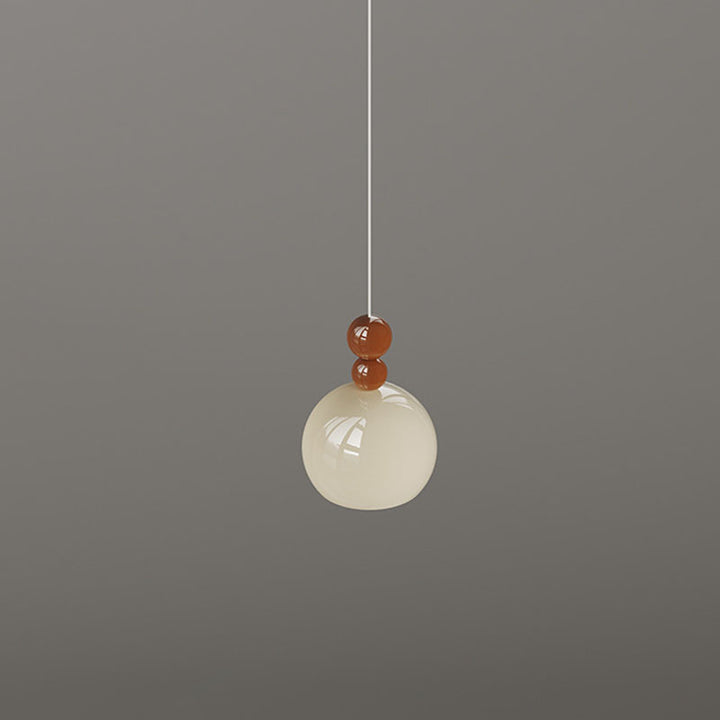 Contemporary Scandinavian Round Wrought Iron 1-Light Pendant Light For Bedroom