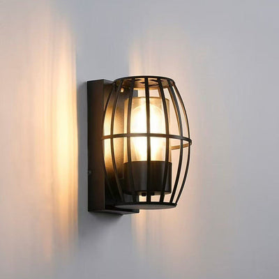 Modern Simplicity Aluminum PC Cage Shape 1-Light Wall Sconce Lamp For Garden