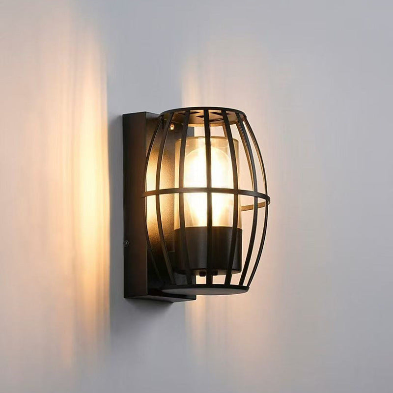 Modern Simplicity Aluminum PC Cage Shape 1-Light Wall Sconce Lamp For Garden