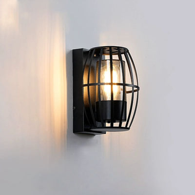 Modern Simplicity Aluminum PC Cage Shape 1-Light Wall Sconce Lamp For Garden