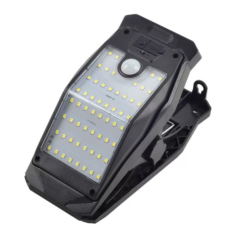 Luz LED exterior con sensor de movimiento, clip de ABS impermeable solar de simplicidad moderna para jardín 