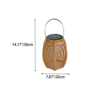 Traditionelle chinesische ABS-Laternenform Solar USB wiederaufladbare LED-Außenleuchte für den Garten 