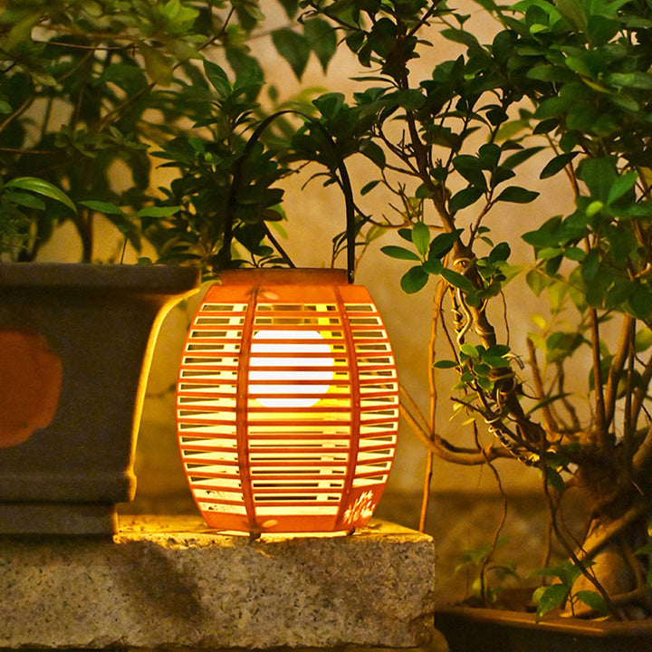 Lanterne ABS traditionnelle chinoise en forme de lanterne solaire USB rechargeable LED pour jardin 