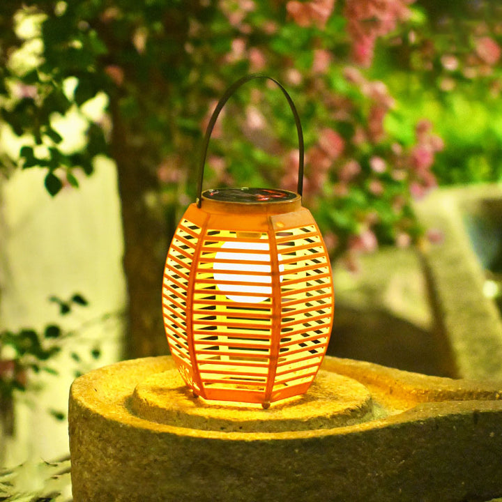Lanterne ABS traditionnelle chinoise en forme de lanterne solaire USB rechargeable LED pour jardin 