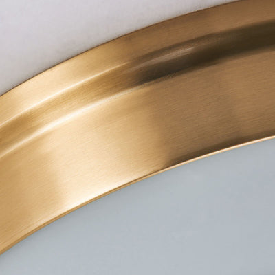 European Style Luxury Copper Glass Round 3/4 Light Flush Mount Ceiling Light