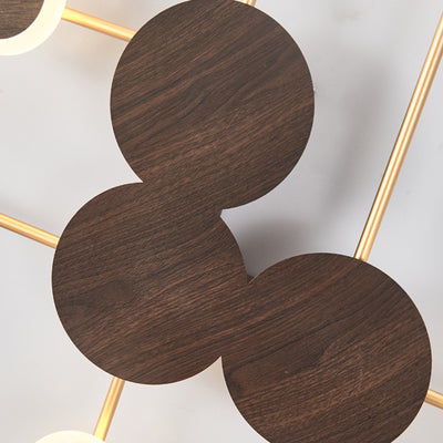 Zeitgenössische nordische runde Eisen-Acryl-LED-Wandleuchte für Wohnzimmer 