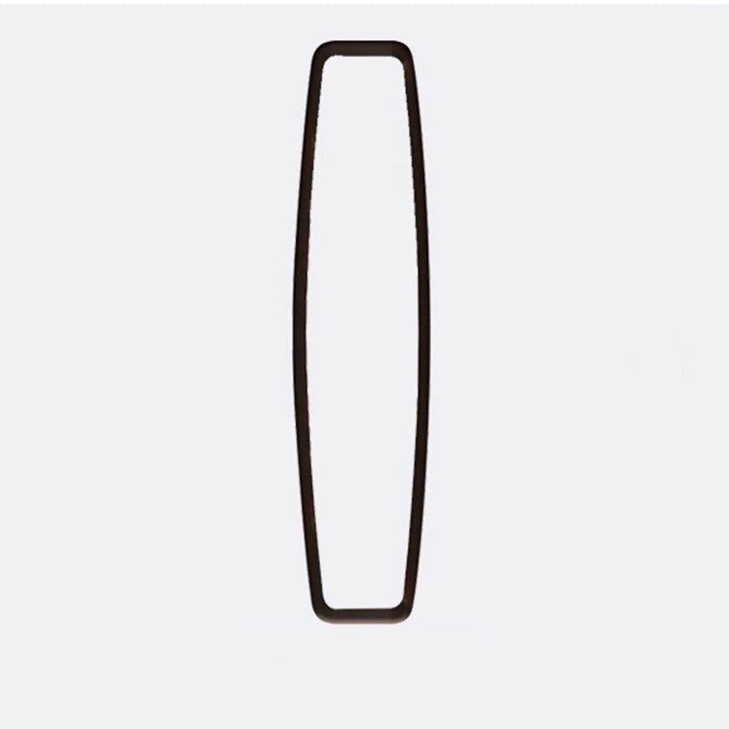 Contemporary Retro MDF &amp; Glass Rounded-Corner Long Wall Mirror For Living Room