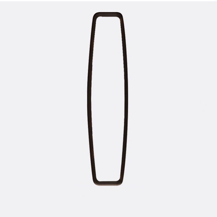 Contemporary Retro MDF &amp; Glass Rounded-Corner Long Wall Mirror For Living Room