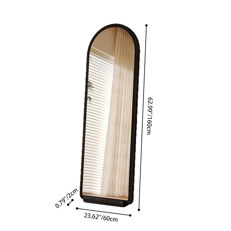 Contemporary Retro Pine &amp; MDF Glass Rectangular Full-Length Floor Mirror Freestanding &amp; Leaning Design For Bedroom &amp; Living Room