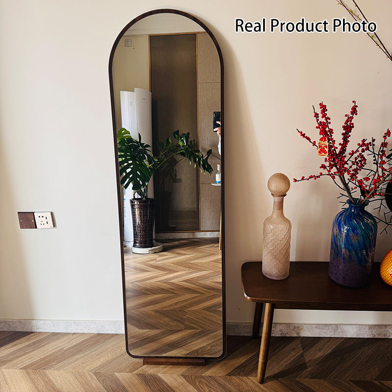 Contemporary Retro Pine &amp; MDF Glass Rectangular Full-Length Floor Mirror Freestanding &amp; Leaning Design For Bedroom &amp; Living Room