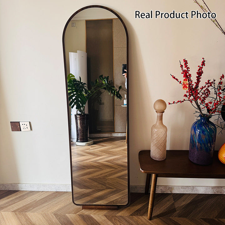 Contemporary Retro Pine &amp; MDF Glass Rectangular Full-Length Floor Mirror Freestanding &amp; Leaning Design For Bedroom &amp; Living Room