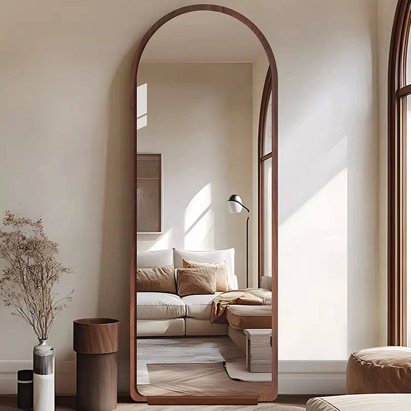 Contemporary Retro Pine &amp; MDF Glass Rectangular Full-Length Floor Mirror Freestanding &amp; Leaning Design For Bedroom &amp; Living Room