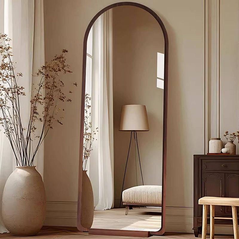 Contemporary Retro Pine &amp; MDF Glass Rectangular Full-Length Floor Mirror Freestanding &amp; Leaning Design For Bedroom &amp; Living Room