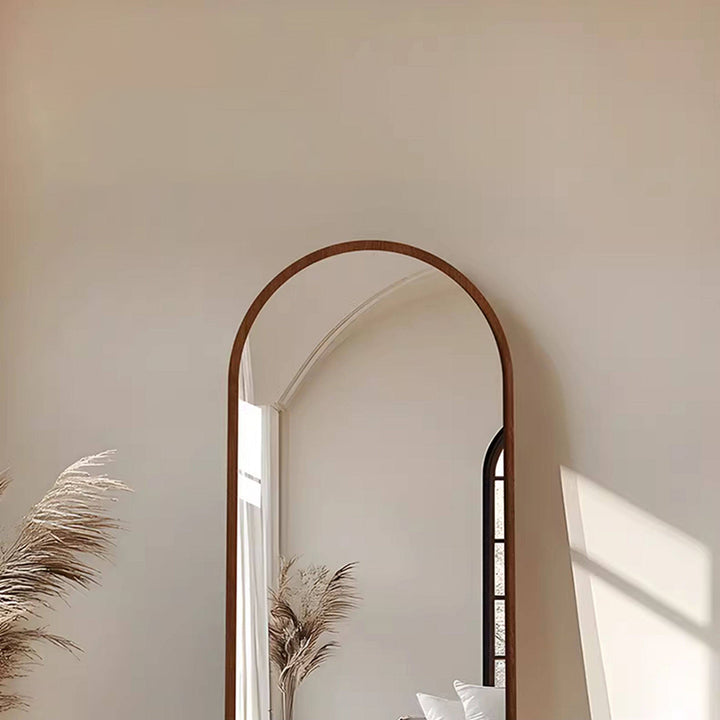 Contemporary Retro Pine &amp; MDF Glass Rectangular Full-Length Floor Mirror Freestanding &amp; Leaning Design For Bedroom &amp; Living Room