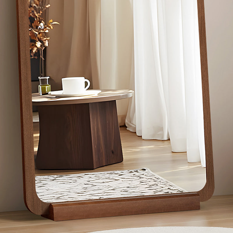 Contemporary Retro Pine &amp; MDF Glass Rectangular Full-Length Floor Mirror Freestanding &amp; Leaning Design For Bedroom &amp; Living Room