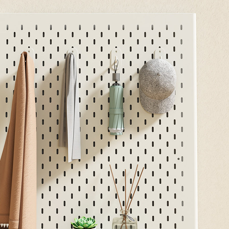 Modern Minimalist Metal &amp; Glass Sliding Full-Length Wall Mirror With Pegboard Storage Wall-Mounted Entryway Dressing Mirror