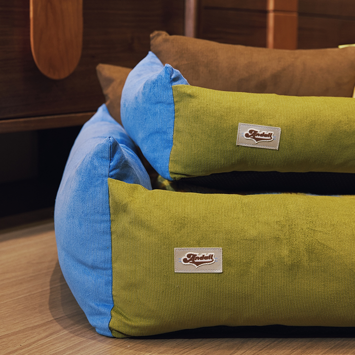 Contemporary Creative Cotton &amp; Sherpa Fabric Rectangular Pet Bed Cat &amp; Dog Bed With Washable Cover For Living Room