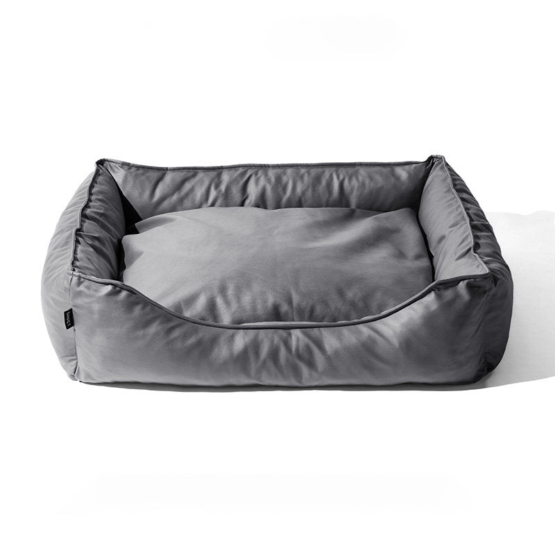 Modern Minimalist Synthetic Fabric Sponge Rectangular Pet Bed Dog Bed With Waterproof &amp; Removable Cover For Living Room