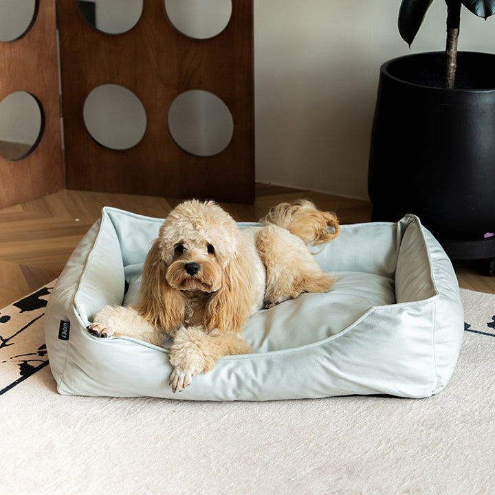 Modern Minimalist Synthetic Fabric Sponge Rectangular Pet Bed Dog Bed With Waterproof &amp; Removable Cover For Living Room